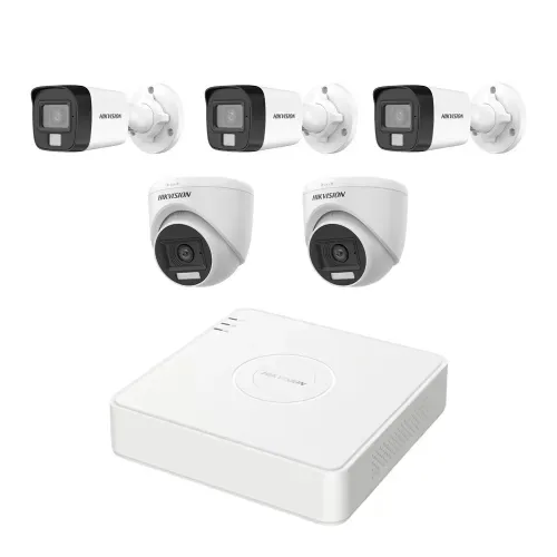 HIKVISION 5 unit 1080P night vision security cc camera Package