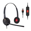 Inbertec UB805DM AI Noise Cancelling Professional USB Wired Headphone - HTZ Technology