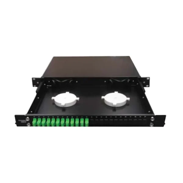 Rosenberger 1HU 24-Port LC-Duplex Single Mode Pullout-Type Splice Panel Set with Front Plate & Adapter