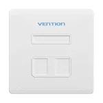 Vention IFEW0 2 Port Keystone Jack White Wall Plate #IFEW0 - HTZ Technology